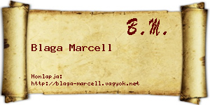 Blaga Marcell névjegykártya